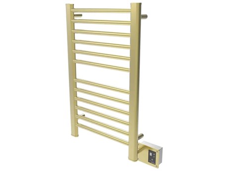 Amba Sirio Satin Brass Heated Towel Rack