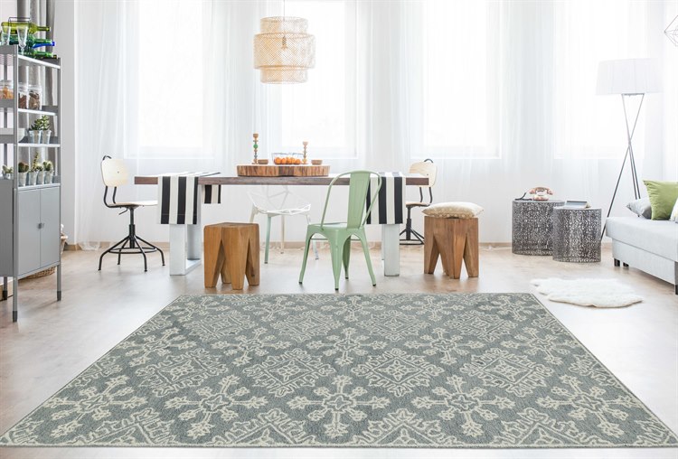 Amer Rugs Boston Gray Green Ivory Rectangular Area Rug Bos 33 Rec Gray Green Ivory Rectangular Area Rug