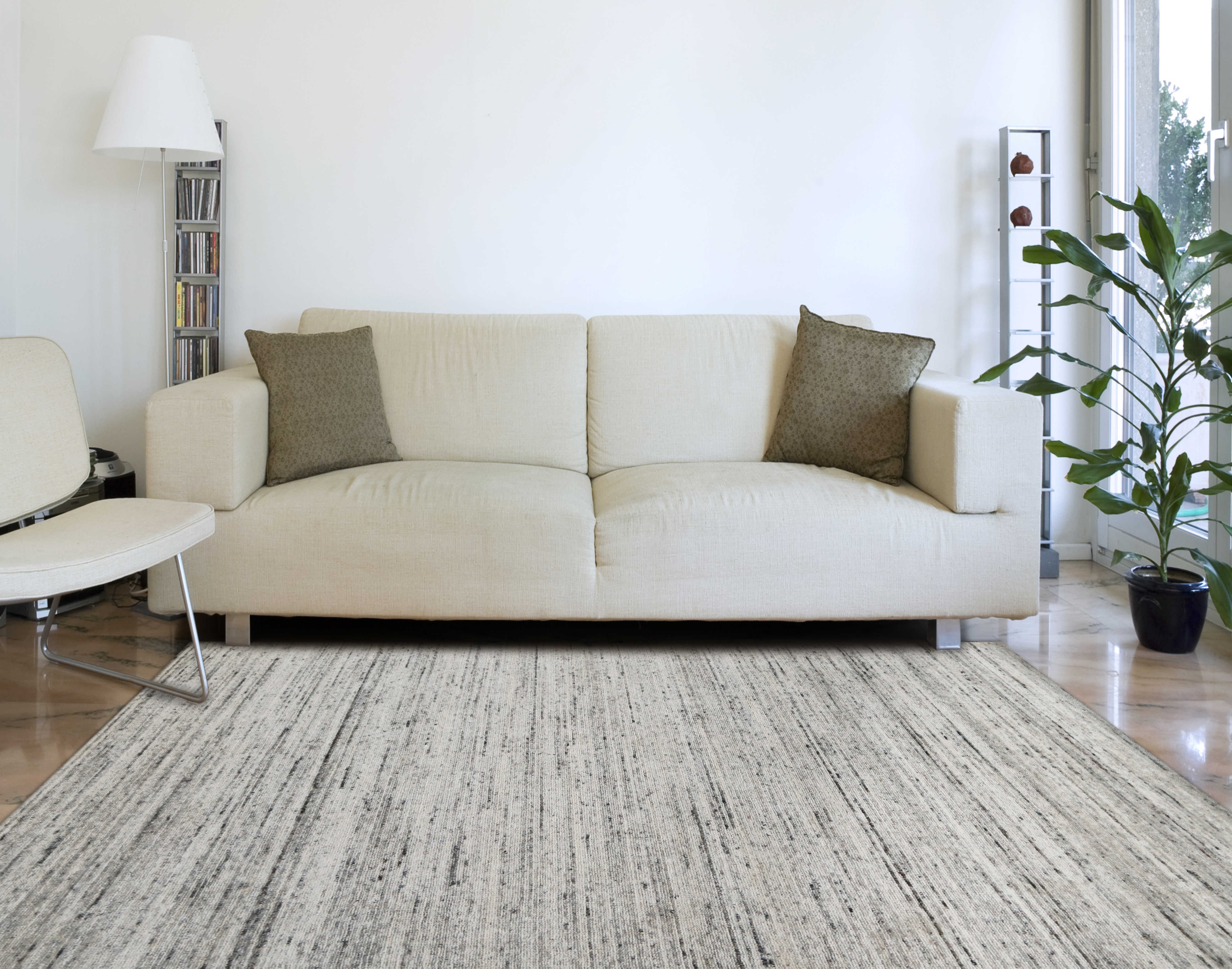 Amer Rugs Heaven Ivory / Gray Rectangular Area Rug ARHEA3REC