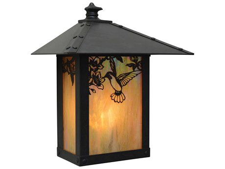 Arroyo Craftsman Evergreen 1-light Glass Outdoor Wall Light