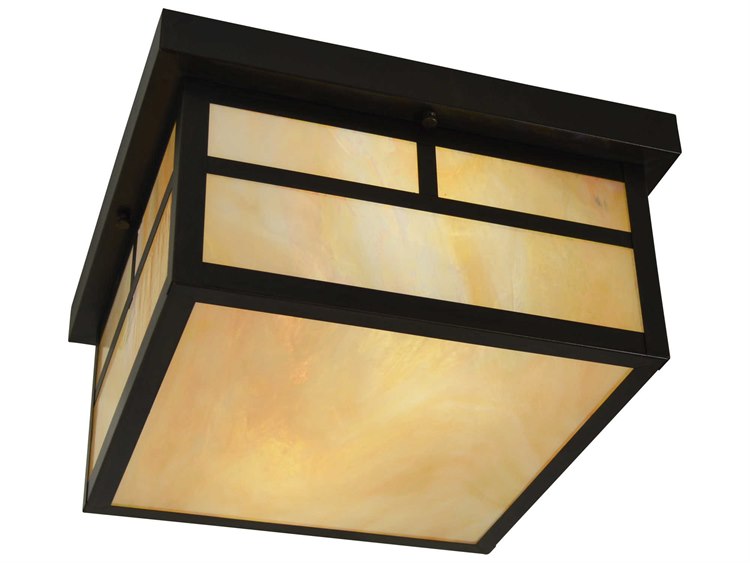 Arroyo Craftsman Mission 2-light Glass Outdoor Ceiling Light