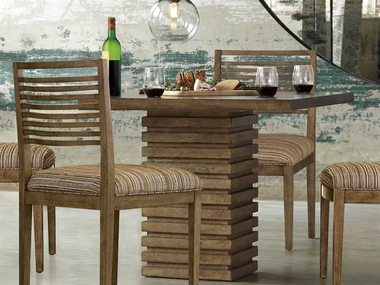 A R T Furniture Epicenters Reclaimed Pallet 47 Wide Square Pedestal Dining Table