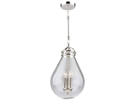 Artcraft Alexandria 3-Light Polished Nickel Glass LED Geometric Mini Pendant