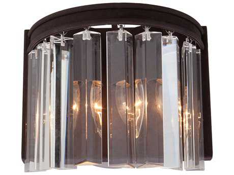 Artcraft El Dorado 2-Light Java Brown Crystal LED Wall Sconce