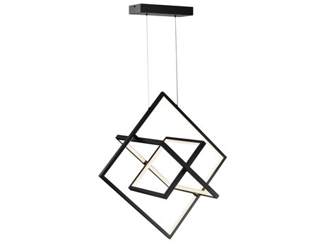 Artcraft Graymar 3-Light Black LED Geometric Island Pendant