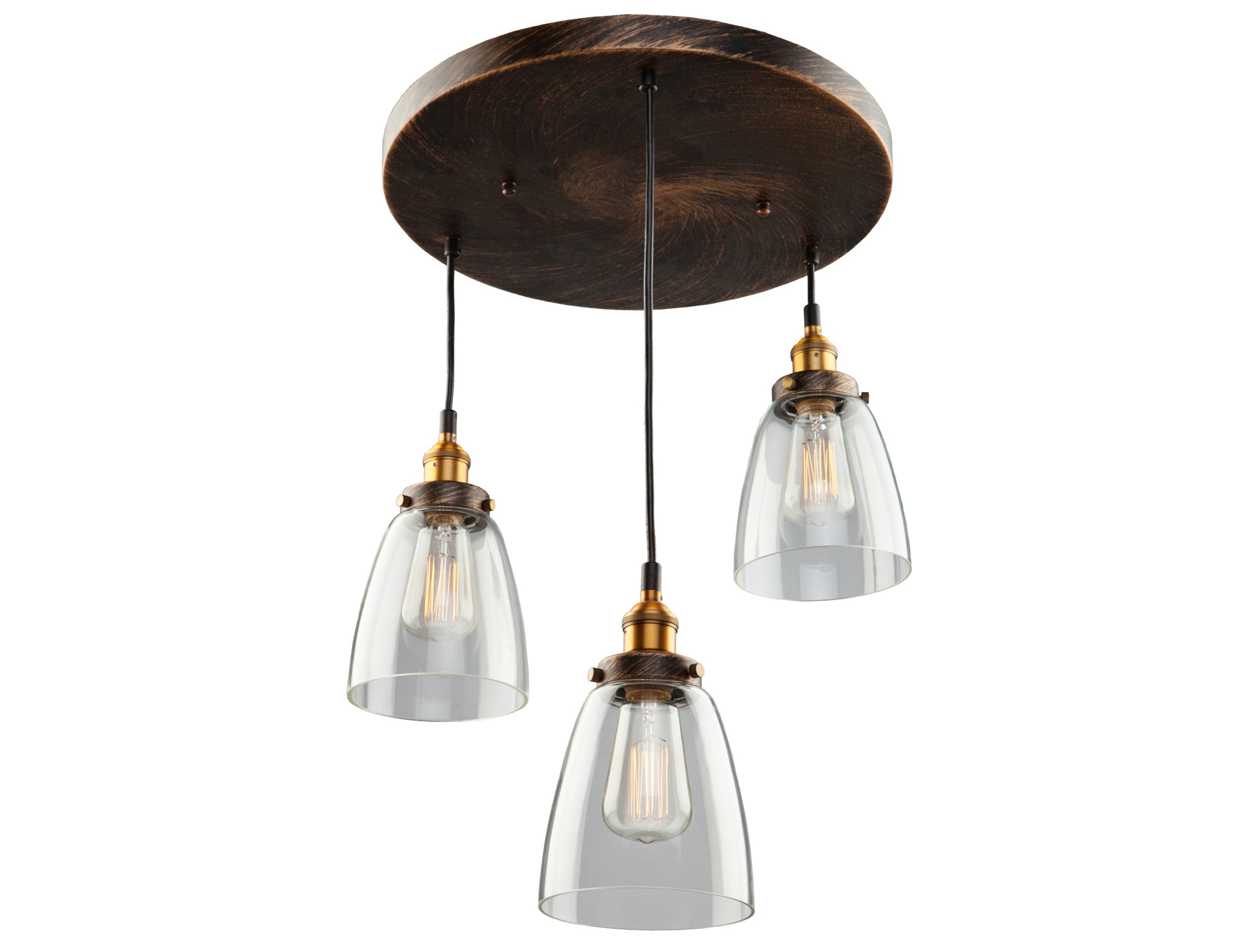 Artcraft Lighting Greenwich Silver Leaf ThreeLight Pendant Light