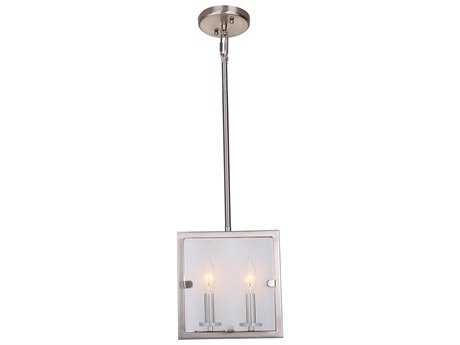 Artcraft Harbor Point 2-Light Satin Nickel Glass Geometric Pendant