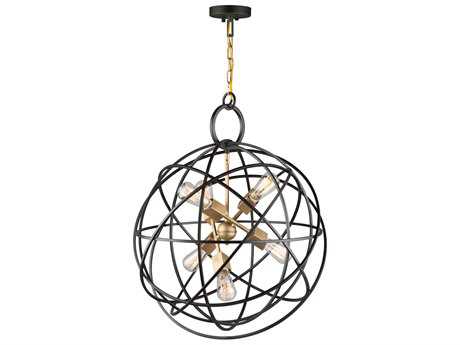 Artcraft Lux 6-Light Oil Rubbed Bronze LED Geometric Chandelier