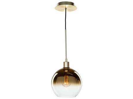 Artcraft Morning Mist 1-Light Gold Glass LED Globe Mini Pendant