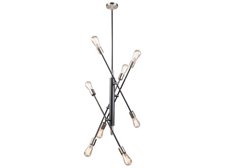 Artcraft Truro 8-Light Black Brushed Nickel LED Chandelier
