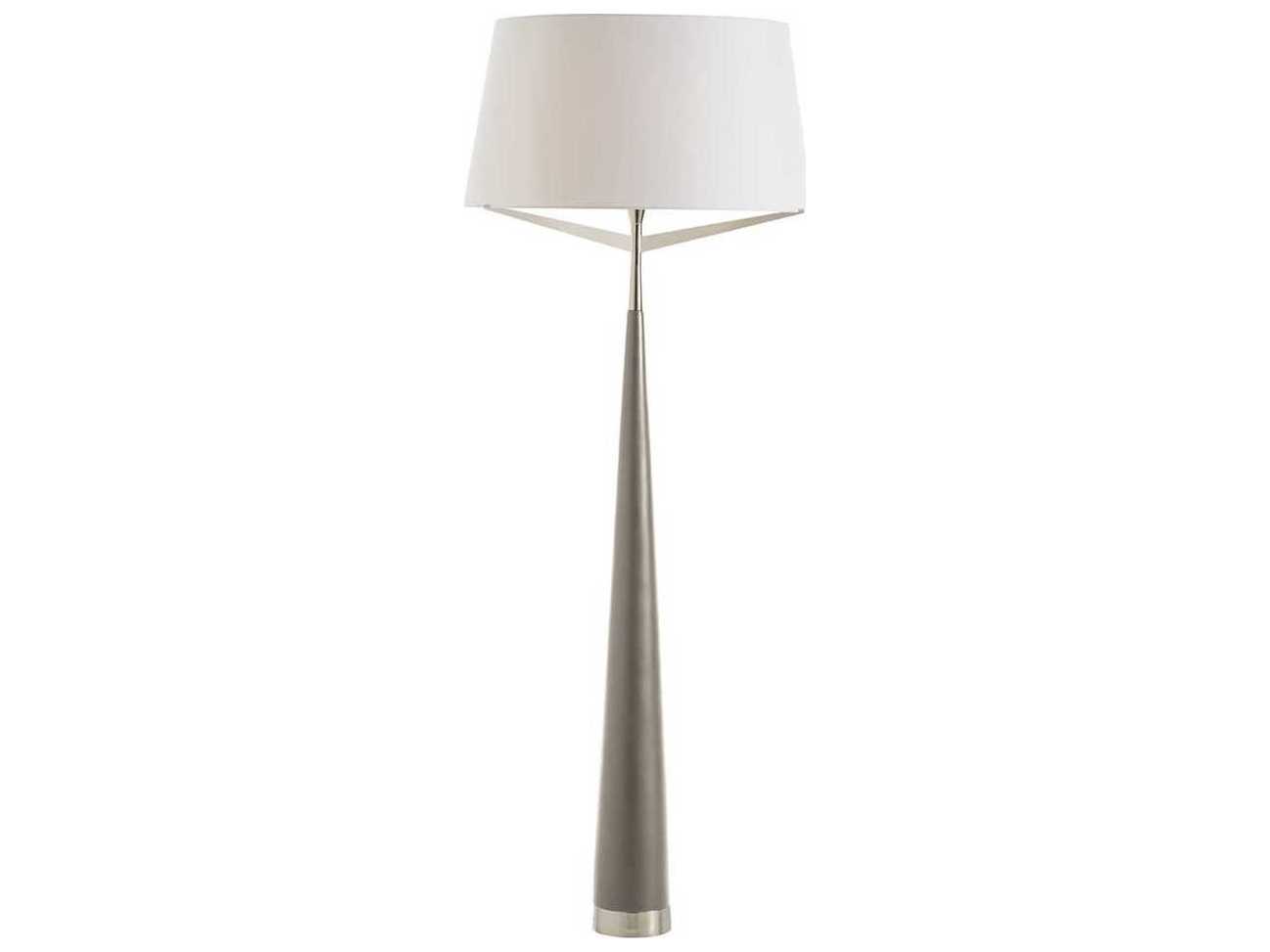 Arteriors Home Elden Gray Resin Polished Nickel Floor Lamp