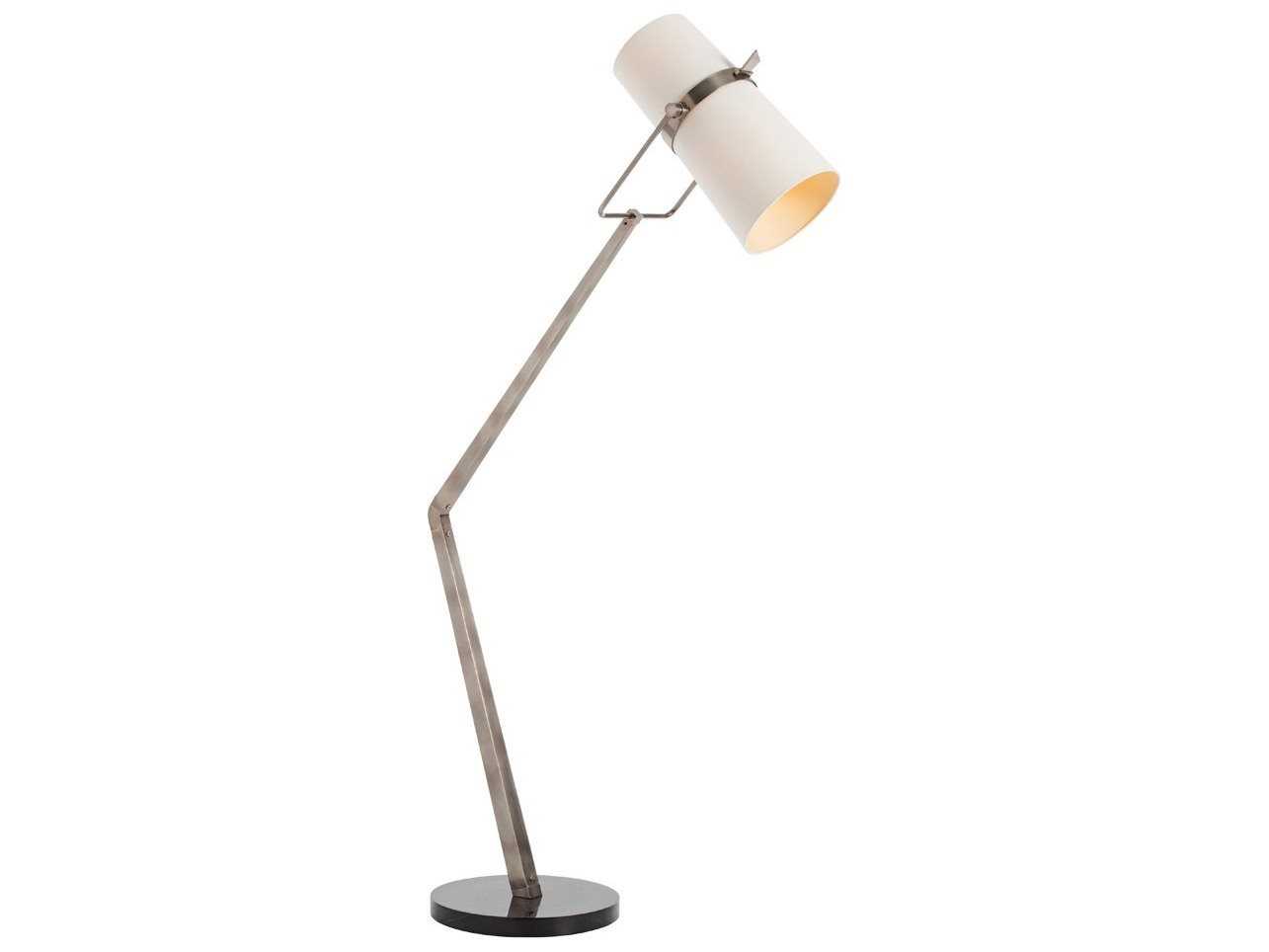 Arteriors Home Juniper Vintage Silver With Black Marble Base Two Lights Floor Lamp Arh79000 Black Marble Base Two Lights Floor Lamp