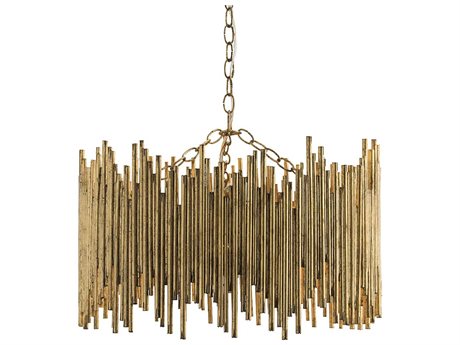 Arteriors Home Prescott 3-Light Gold Leaf Drum Linear Pendant