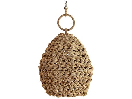 Arteriors Home Saxon 3-Light Natural Coconut Wood Pendant