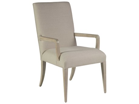 Artistica Cohesion Program Madox Hardwood Beige Upholstered Arm Dining Chair