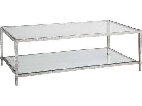 Artistica Metal Designs Claret Rectangular Glass Argento Cocktail Table