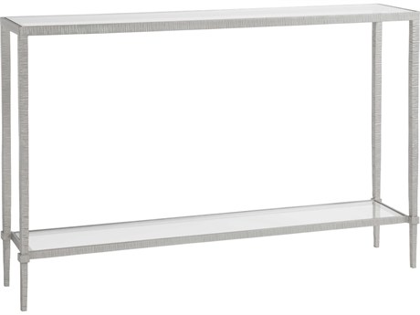 Artistica Metal Designs Claret Rectangular Glass Argento Console Table