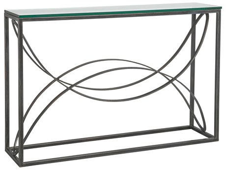 Artistica Metal Designs Ellipse Rectangular Glass Console Table