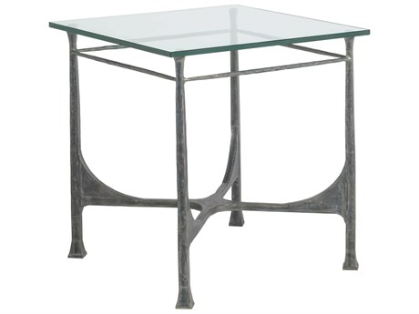 Artistica Metal Designs Bruno Square Glass End Table
