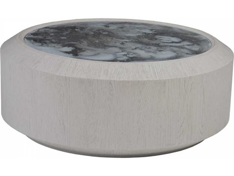 Artistica Signature Designs Metaphor Round Eglomise White Sandblasted Cocktail Table