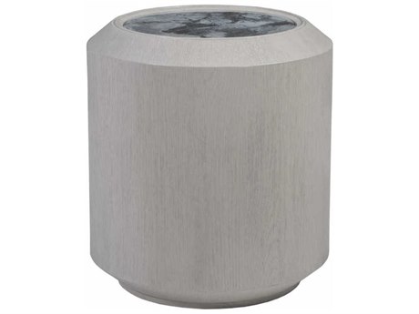 Artistica Signature Designs Metaphor Round Eglomise White Sandblasted End Table