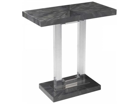 Artistica Signature Designs Litmus Rectangular Dusk Gray Acrylic End Table