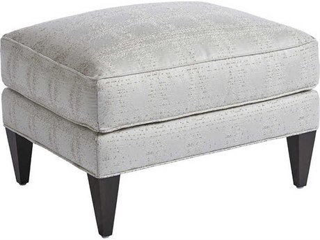 Barclay Butera Upholstery Belmont Gray Upholstered Ottoman