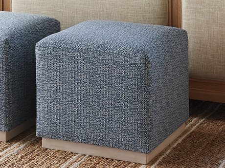 Barclay Butera Upholstery Colby Gray Upholstered Ottoman