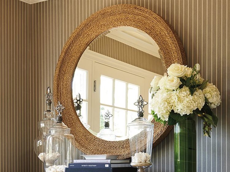 Barclay Butera Newport La Jolla Sandstone 42 Wide Round Wall Barclay Butera Newport La Jolla Sandstone 42 Wide Round Wall Mirror