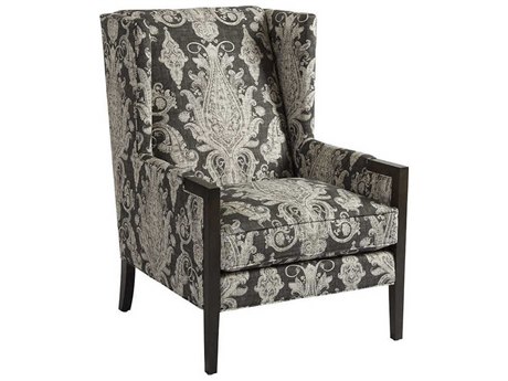Barclay Butera Upholstery Stratton Wing Gray Fabric Accent Chair