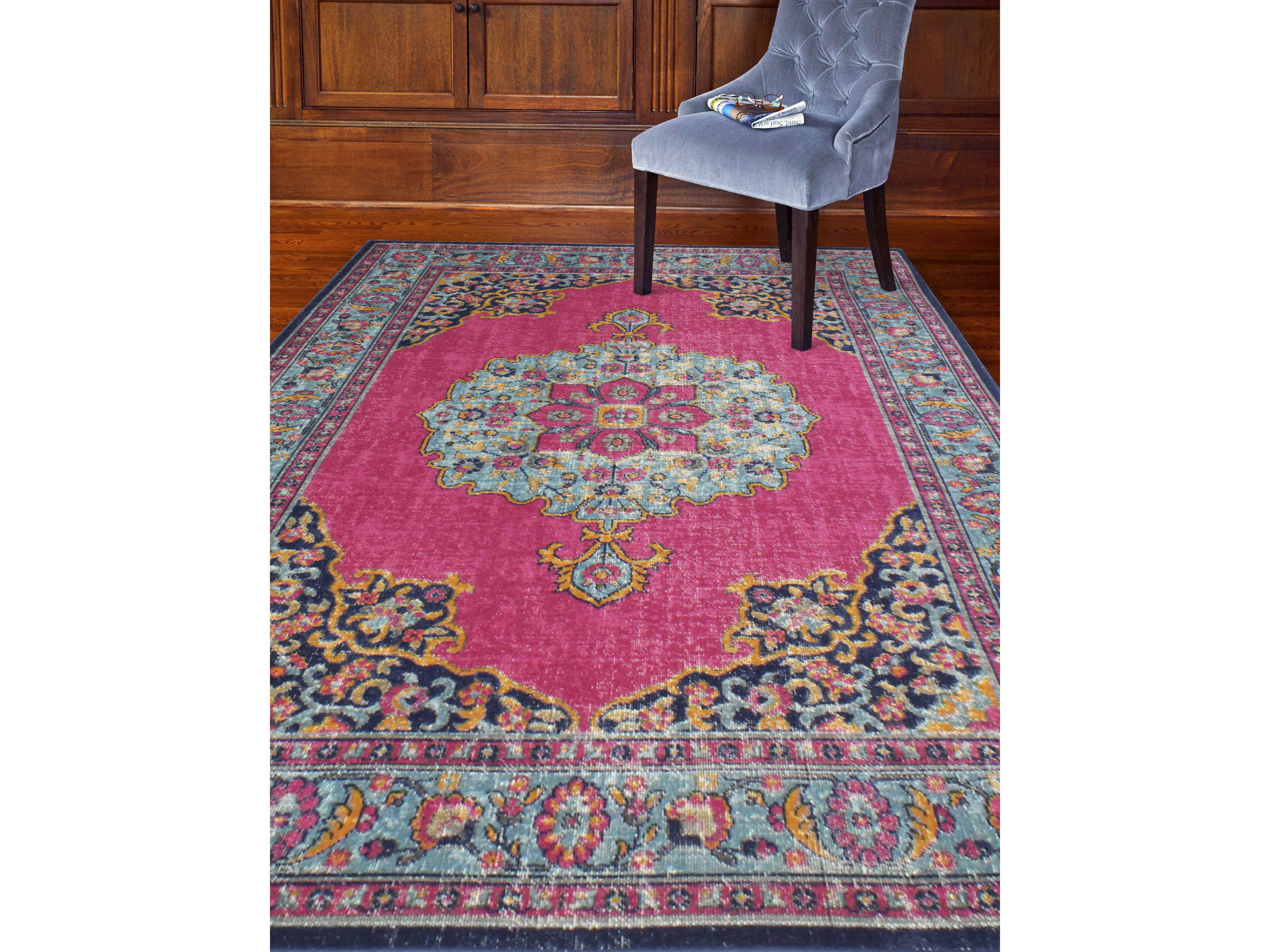 Bashian Rugs Heritage Fuchsia Rectangular Area Rug BSHH114FUCZ040A