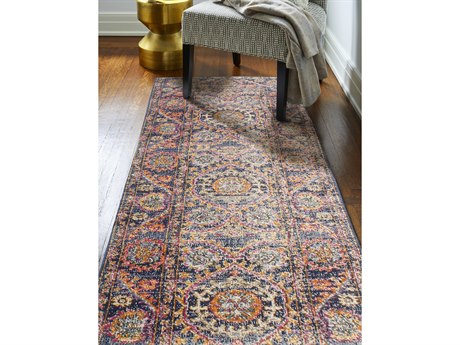 Bashian Rugs Heritage Dark Blue 2 7 X 8 Runner Rug H114 Dkbl