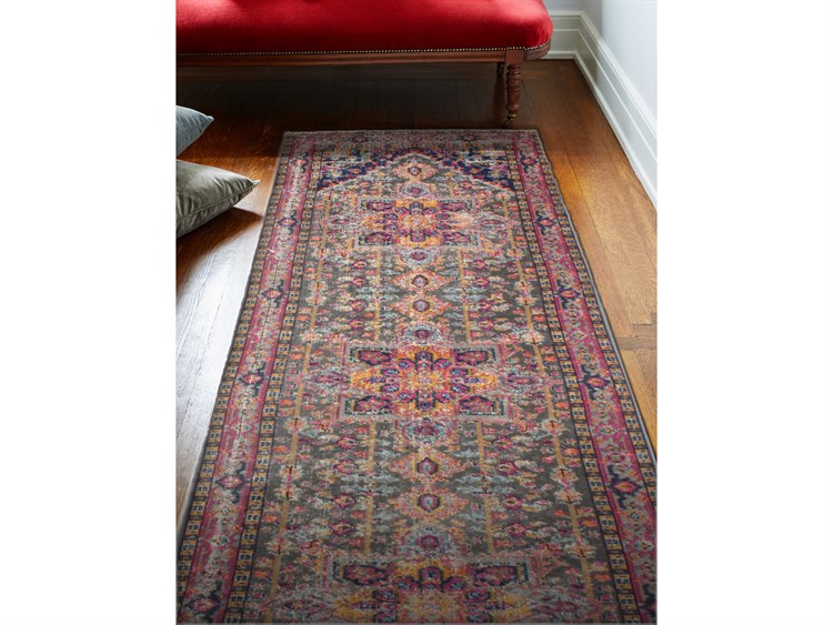 Bashian Rugs Heritage Grey 2 7 X 8 Runner Rug H114 Gy Z034 Run Runner Rug H114 Gy Z034 Run
