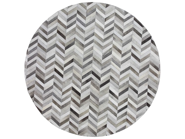 Bashian Rugs Santa Fe Round Grey Area Rug
