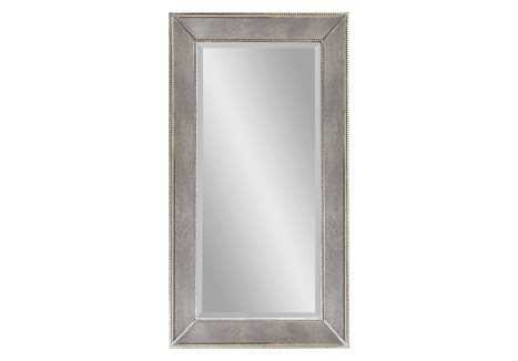 Bassett Mirror Hollywood Glam 36 x 48 Silver Leaf Beaded Wall Mirror ...
