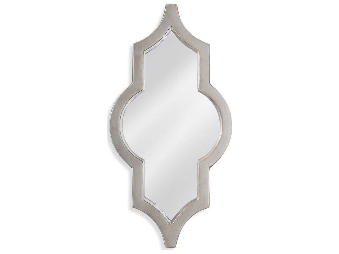 Bassett Mirror Hollywood Glam Keyhole 12 X 24 Silver Leaf Wall