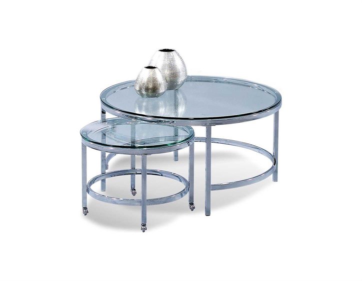 Bassett Mirror Thoroughly Modern 34 Round Polished Chrome Patinoire