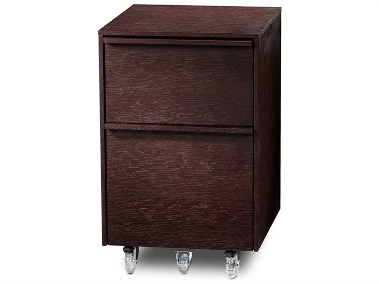 Bdi Cascadia 16 X 18 Espresso Stained Oak Two Drawer Mobile