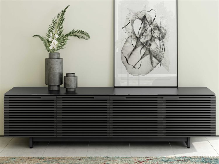 Bdi Corridor 79 L X 21 W Charcoal Stained Ash Quad Width Low Tv Bdi Corridor 79 L X 21 W Charcoal Stained Ash Quad Width