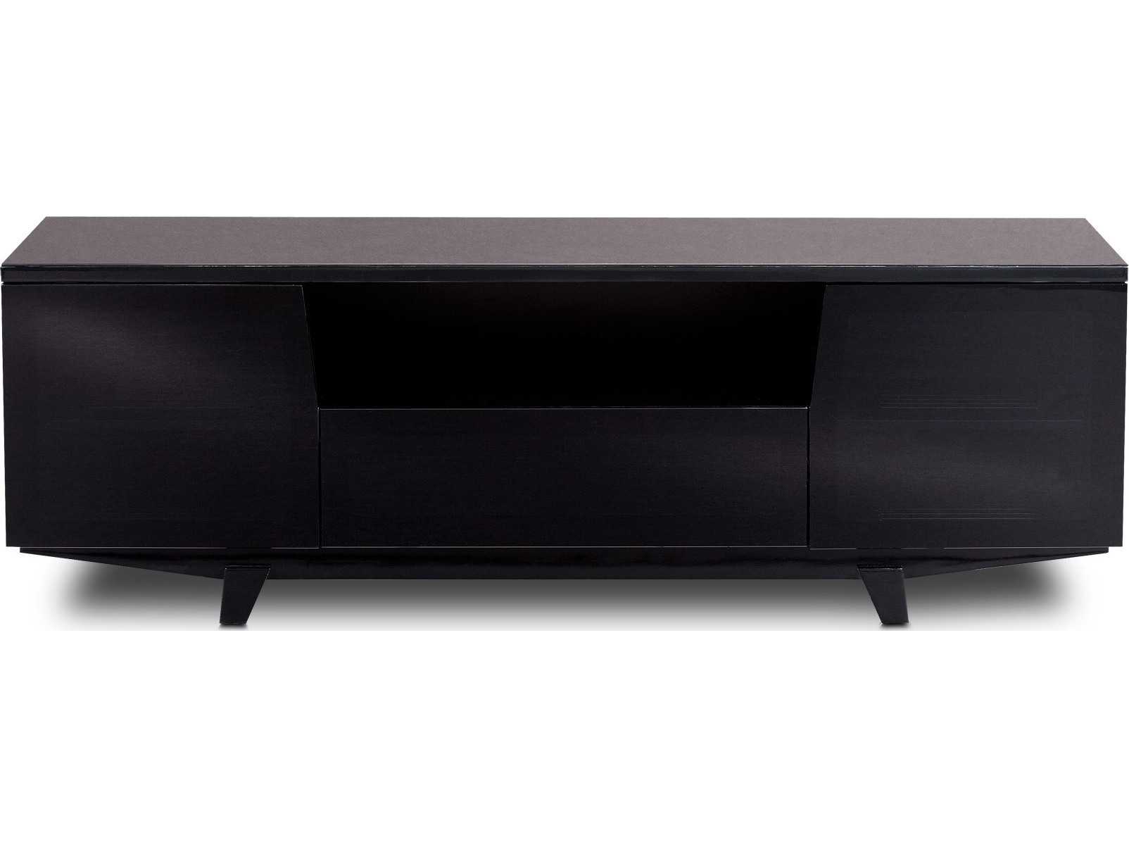 BDI Marina 73'' x 22'' Gloss Black Triple Wide Enclosed TV Stand