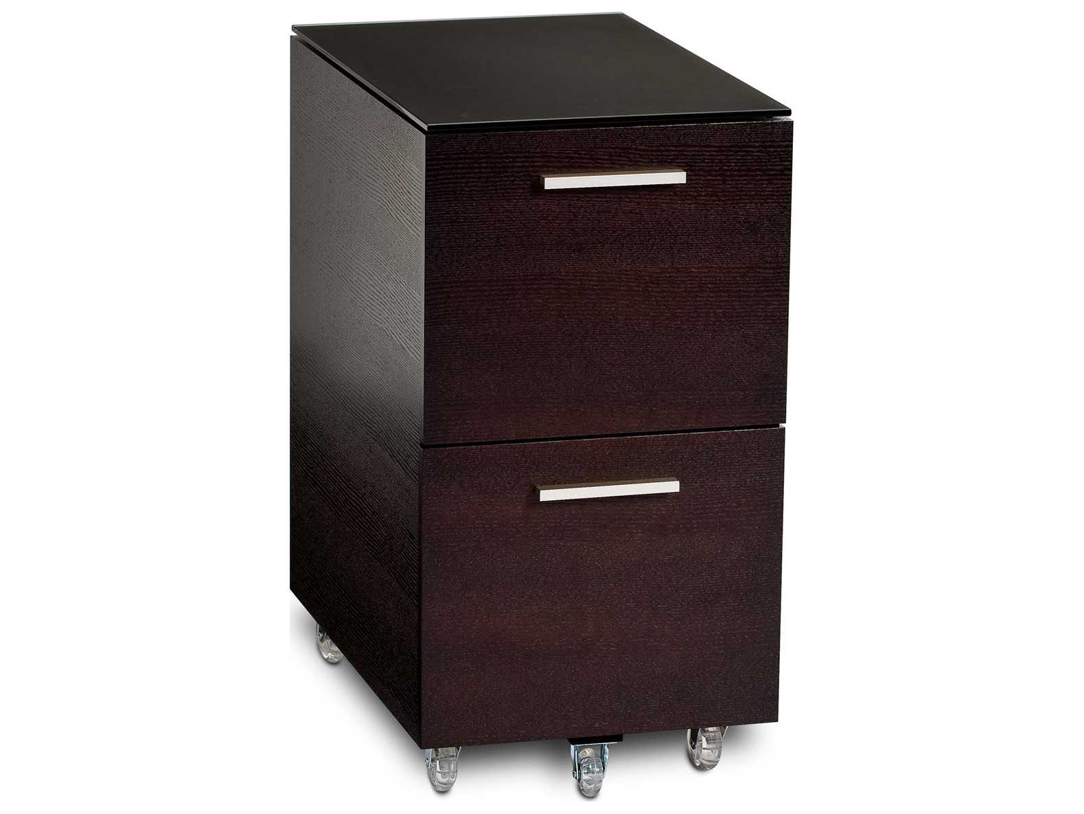 Bdi Sequel 16 X 24 Espresso Stained Oak Two Drawer Mobile