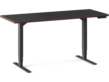 BDI Sequel Black Chocolate Stained Walnut Brown Hardwood Desks
