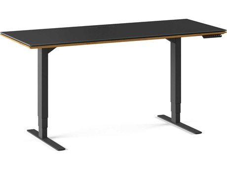 BDI Sequel Black Natural Walnut Brown Hardwood Desks