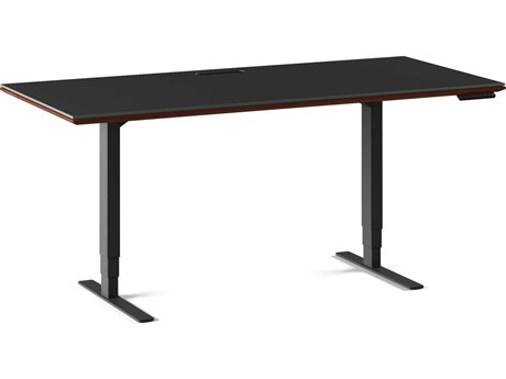 BDI Sequel Black Chocolate Stained Walnut Brown Hardwood Desks