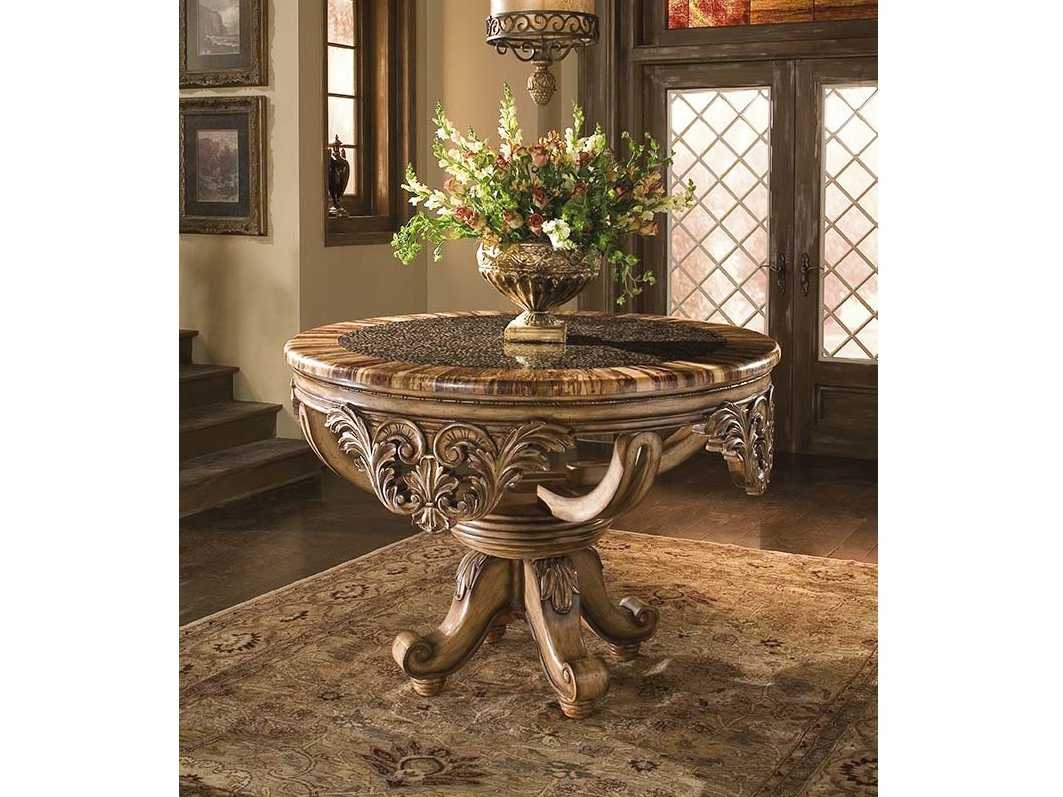 Benetti S Italia Dynasty 56 Wide Foyer Table With Bamboo Ring Top