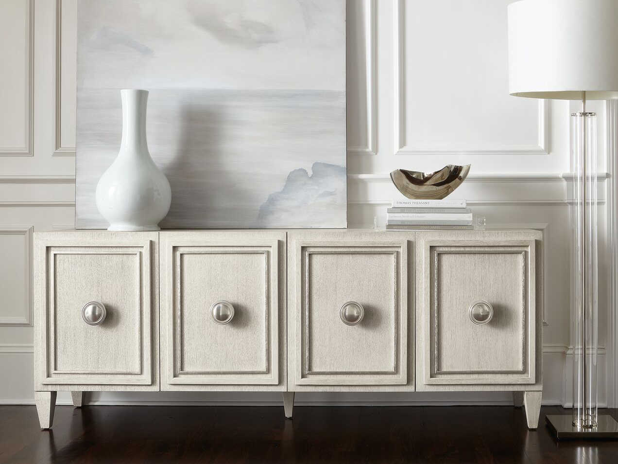 Bernhardt Allure Manor White / Silver Luster Buffet  BH399880