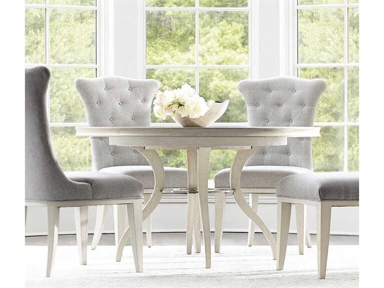 Bernhardt Allure Manor White / Silver Luster Mist 54''72'' Wide Round