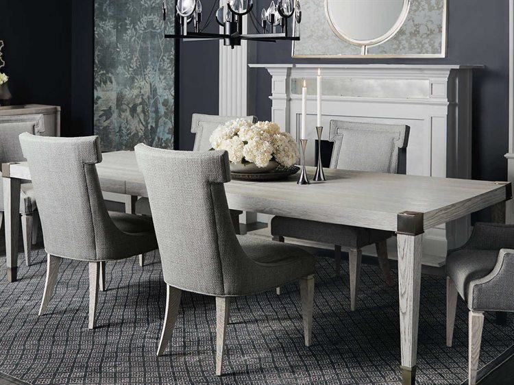 Bernhardt Domaine Blanc Dove White / Tarnished Nickel 88'' Wide