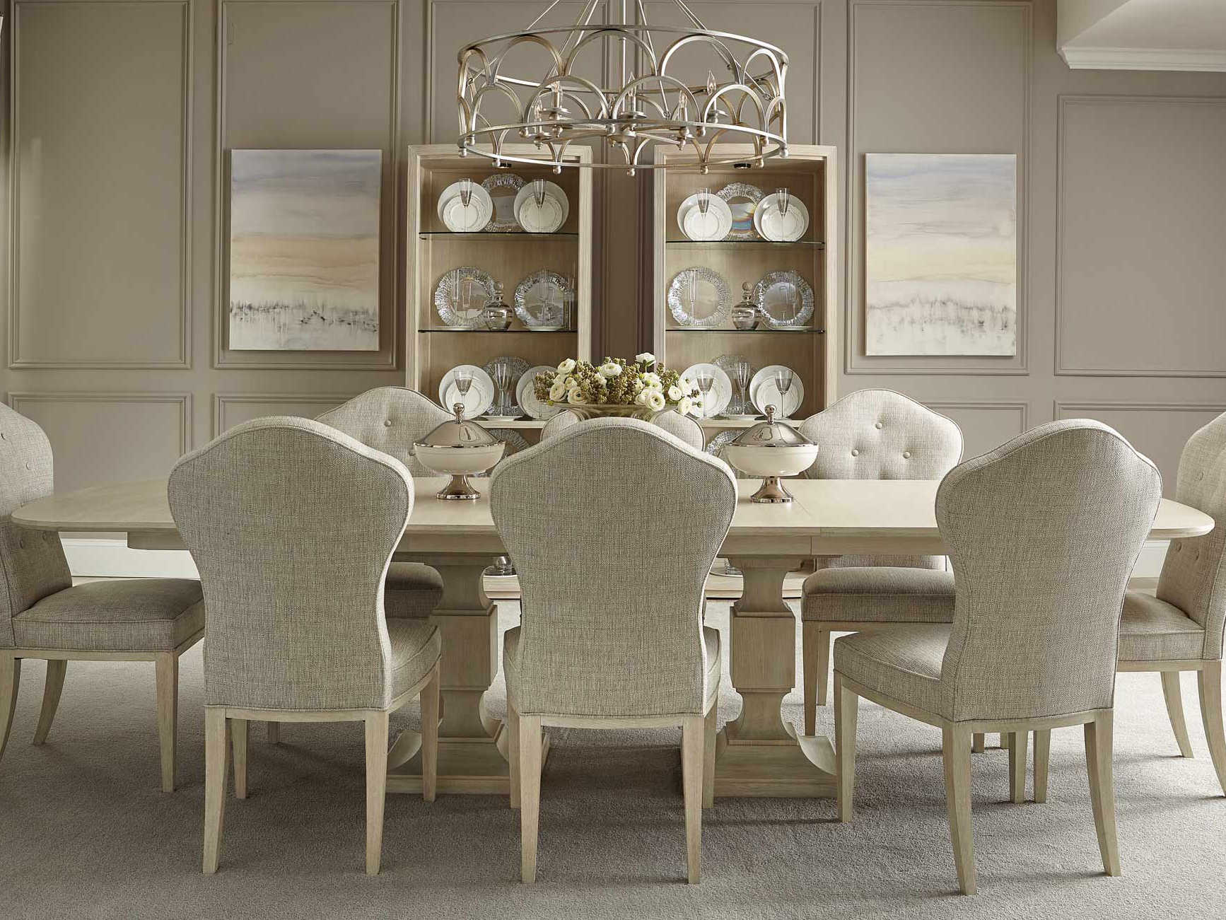 Bernhardt East Hampton Cerused Linen 84104124'' Wide Rectangular