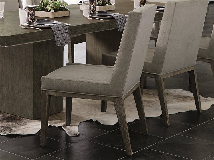 Bernhardt Linea Cerused Charcoal Side Dining Chair BH384547B
